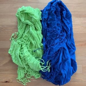 LOT 2 fringe scarves